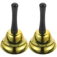 thumbnail image 1 of Mobutofu 2Pcs Golden Handbell with Small Ringing Sound 4.9X3.0X3.0In, 1 of 7