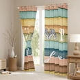 thumbnail image 3 of jejeloiu Camper Camping Curtains Pack of 2 (42x84 Each),Colorful Old Wooden Curtains Blackout,Abstract Geometric Stripe Bedroom Curtains For Kids,Ultra Soft Home Decor, 3 of 6