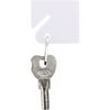 Sparco Square Key Tags 4.75" Length x 1.40" Width - Square - Hook Fastener - 20 / Pack - Plastic - White