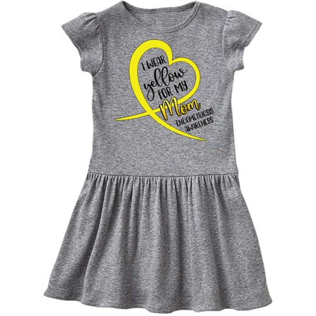 

Inktastic I Wear Yellow for my Mom Endometriosis Awareness Ribbon Gift Toddler Girl Dress