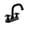 Matte Black, variant on RV Bathroom Faucet, 4-Inch Centerset 2 or 3 Holes Double-Handle Sink Faucet with 2" Brass Threaded Shank & 360° Swivel Spout, for Hot/Cold Water for Vanity for Camper Trailer Plastic , Matte Black