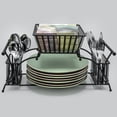 thumbnail image 5 of Sorbus Utensil Caddy - Use For Napkin, Cutlery, Plate Holder - Stackable Flatware Caddy, Tabletop Organizer - Ideal for Dining Table, Party, Buffet, Kitchen, Entertaining (Black), 5 of 5