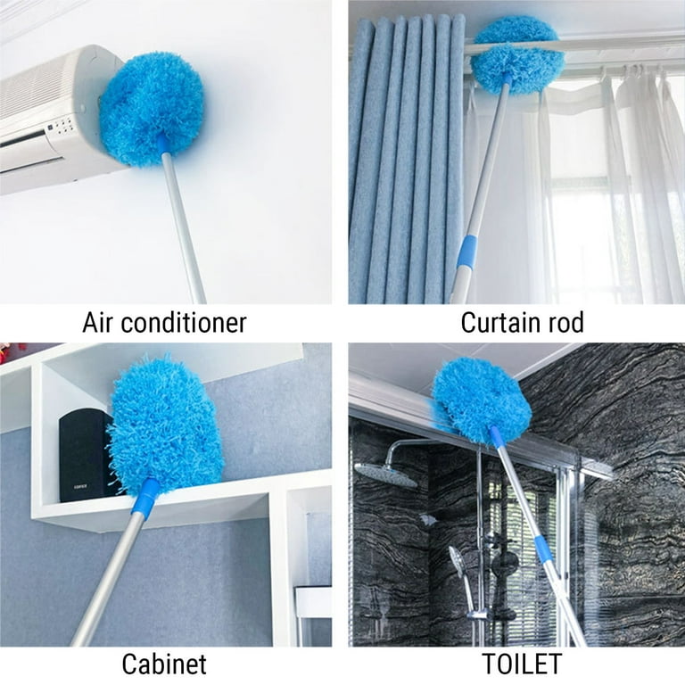 Smart Design Extendable Microfiber Duster - Comfort Non-Slip Grip Handle - Odor Resistant - Machine Washable - Cleaning Ceiling Fans, Crown Molding