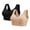 Black+Beige, variant on 2pcs Posture Bra for Women Wide Strap Back Support Wireless Bra Beige L