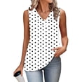 thumbnail image 5 of Mifsaly Polka-Dot Tank Top Women V-Neck Sleeveless Cotton Tops Loose Casual Blouses Breathable Lightweight Summer Basic Tee L, 5 of 6