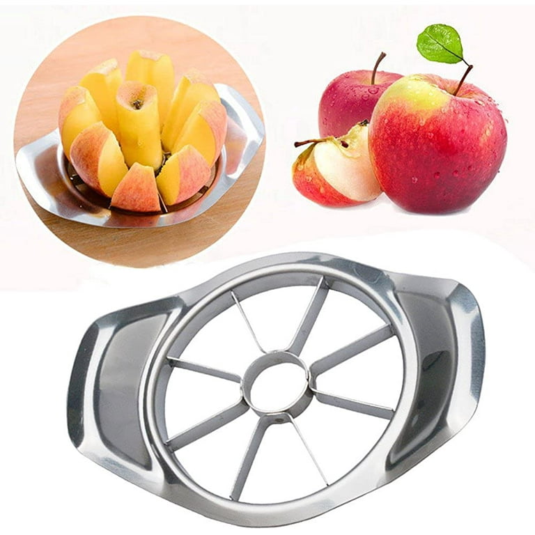 Fruit Cutter Slicer, 4 in 1 Apple Slicer with Vegetable Peeler & Cleaning  Brush Mango Cutter Corer Remover Tomato Wedges Stainless Steel Heavy Duty