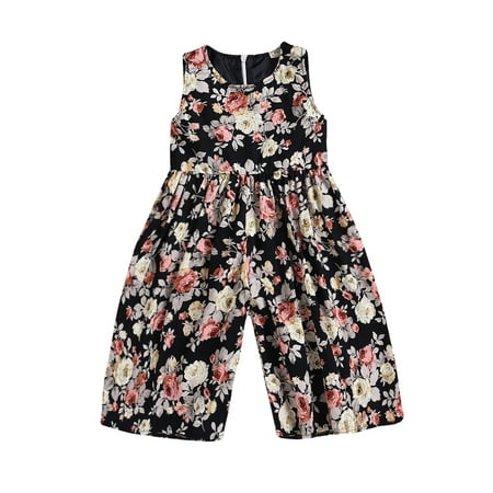 

Inevnen Toddler Baby Girl Ruffles Sleeveless Long Pants Suspender Overalls Romper Jumpsuit Summer Outfits