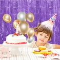 thumbnail image 4 of Light Purple Fringe Curtain Foil Backdrop Curtain 2PCS 3.3x8.2Ft Party Streamers Metallic Tinsel for Birthday Wedding Engagement Baby Shower Bachelorette Christmas Holiday Party Decorations, 4 of 8