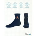 thumbnail image 6 of MeMoi Boys Stitched M Crest Solid Color Dress Crew Socks - Boys - Male, 9-11, Navy, 6 of 12