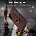 thumbnail image 3 of Feishell Fit for Samsung Galaxy Note 10 Case with 360° Rotatable Ring Holder,Shockproof Drop Resistant Premium Plain PU Leather Soft TPU Card Slots Kickstand Back Protective Phone Case,Coffee, 3 of 8