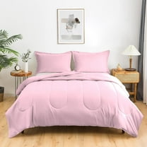 D.N.G. BEDDINGS 1 Piece Luxury Thicker Pattern Comforter, Premium Super Soft, 800 Thread Count, 100% Egyptian Cotton, Twin/Twin XL Size Light Pink Solid Color