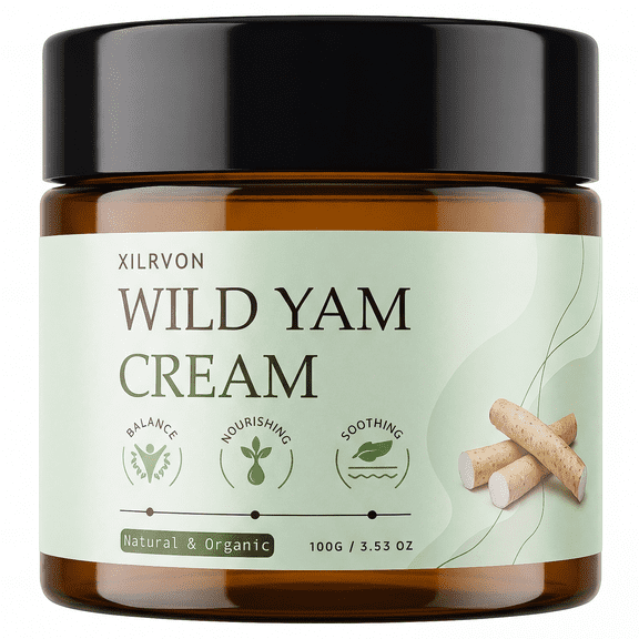 Wild Yam Cream – Natural & Organic Body Moisturizer Deep Hydration for Menopause-Prone Skin Hormone Balance Support 100g / 3.53oz