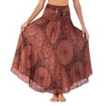 thumbnail image 1 of Moda Mujer s Ropa Bohemio Cintura alta Cómodo Vestido estampado  inferior para vacaciones Pya Señoras Chica naranja Macarena  Faldas de moda, 1 of 8