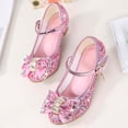thumbnail image 7 of YMNXA Kids Children Girls Sandals Soft Sole Non Closed Toe High Heel Sequins Bow Design Fashion Comfortable Shoes For Wedding Birthday Party,Pink,11.5-12 Years, 7 of 7