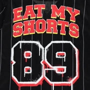 Boys Bart Simpson Baseball Jersey T-Shirt - Little and Big Boys Sizes 4-20 Black