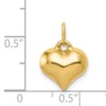 thumbnail image 2 of 14K Yellow Gold Puffed Heart Charm, 2 of 2