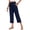 Navy, variant on Only Moment Wide Leg Pants Woman Jute Wide Leg High Waist Casual Lounge Pant 2026 Beach Travel Vacation Outfits Beige,L