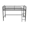 DHP Jett Junior Twin Metal Kids Loft Bed, Black