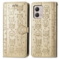 thumbnail image 1 of Funda Cartera FOXDOCK para MOTO G53 5G , Flip PU con Relieve de Gatos y Perros, Tarjetero y Soporte, 1 of 6