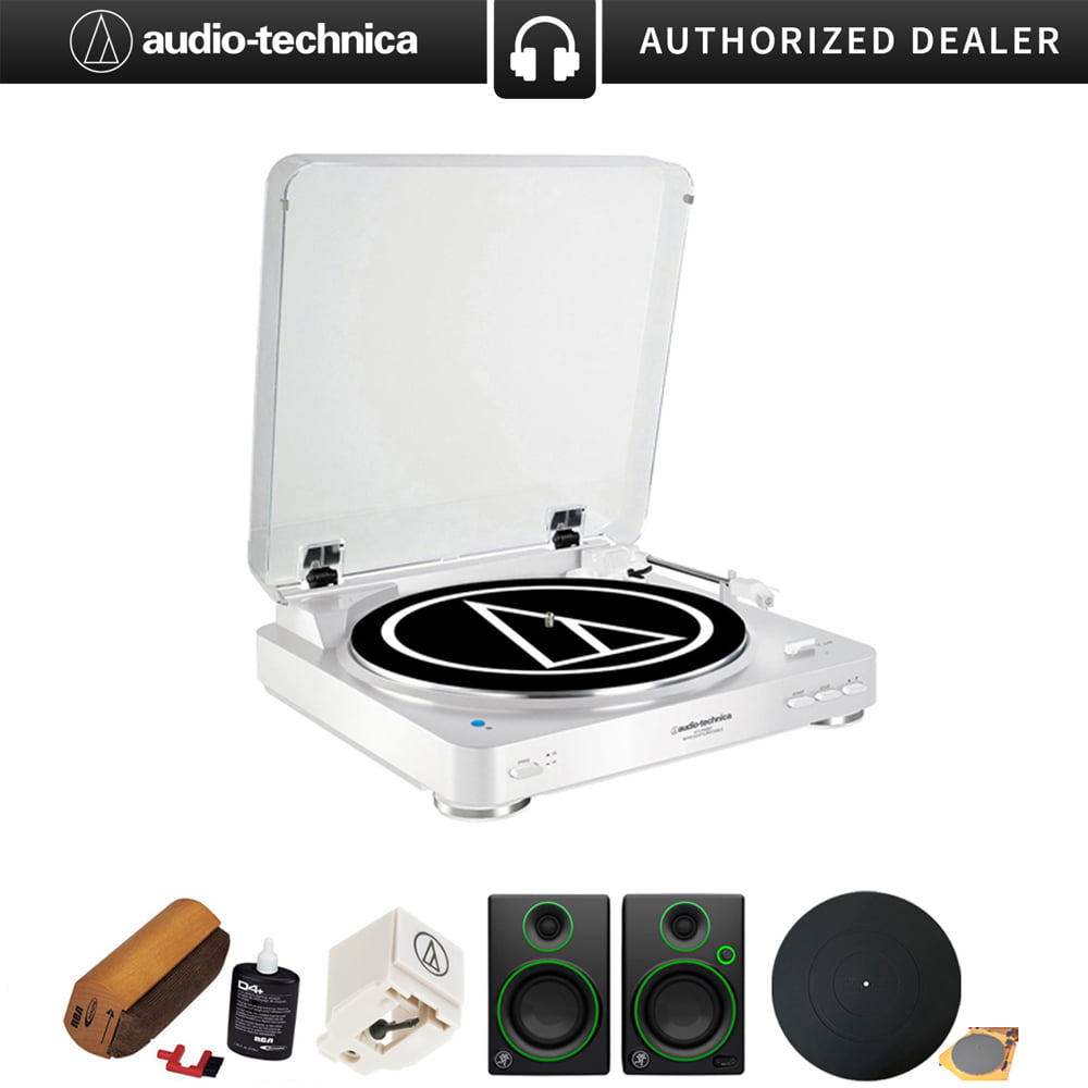 Audio-Technica AT-LP60-BT (White) Fully automatic turntable with built-in  phono preamp and wireless Bluetooth® audio output at Crutchfield