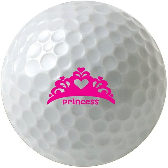 Humanity Source Princess Crown Hot Pink Tiara 3-Pack Printed White Golf Balls