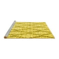 thumbnail image 2 of Ahgly Company Machine Washable Indoor Rectangle Trellis Yellow Modern Area Rugs, 2' x 5', 2 of 4