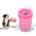 thumbnail image 1 of Taza para lavado de pies para mascotas, suministros de limpieza y aseo para mascotas, taza para lavado de pies para perros de silicona, rosa, grande ER, 1 of 5