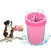 Pet Foot Wash Mug Pet Cleaning and Grooming Supplies Pink Silicone Dog Foot Wash Cup Large ==