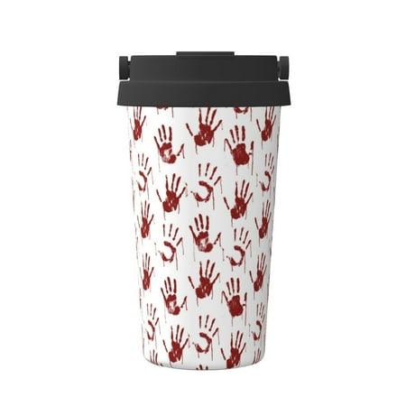 

Junzan Red Bloody Scary Hands2 for Stainless Steel Vacuum Insulated Tumbler - Reusable Insulated Cold Brew Iced Coffee Cup Thermos -Gifts for Women Men Him Her