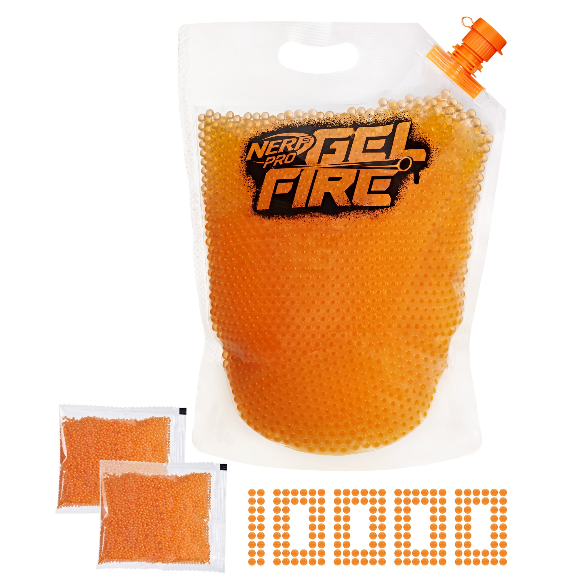 Nerf Pro Gelfire Reusable Ammo Pouch & 10,000 Dehydrated Gelfire Rounds, Ages 14 & Up