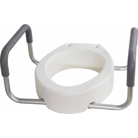 Essential Medical Supply Toilet Seat Riser with Arms for Standard Size Bowl