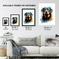 thumbnail image 3 of Rottweiler Lovers Gift Watercolour Pet Portrait Painting Artwork Artwork Framed Wall Art Print A4, 3 of 5