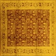 thumbnail image 1 of Ahgly Company Indoor Square Oriental Yellow Traditional Area Rugs, 6' Square, 1 of 4