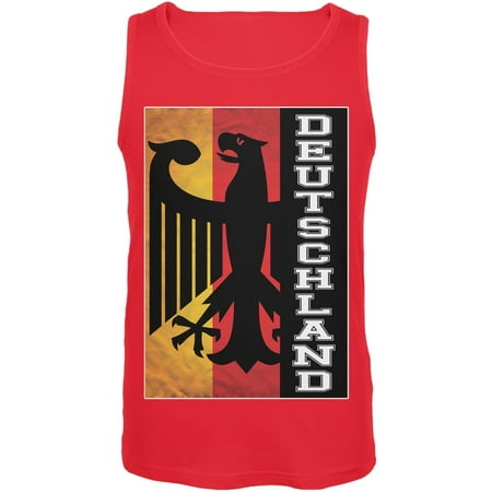 World Cup Germany Eagle Silhouette Red Tank Top (Best German Tank Commander)