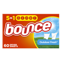 Bounce Dryer Sheets, 60 Sheets, Outdoor Fresh Scent Fabric Softener Sheets
