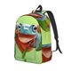 thumbnail image 1 of Disketp Flying Frog On Branch print Canvas Backpack Lightweight Travel Daypack Student Rucksack Laptop Backpack-Medium, 1 of 5