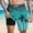 Blue, variant on WIZUTIZ 2 in 1 Mens Coconut Tree Print Swim Trunks, Beach Bathing Suit Hawaiian Shorts with Compression Liner & Pockets
