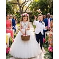 thumbnail image 7 of 2Bunnies Girls' 3T-10yr Wildflower Embroidered Top Tulle Maxi Flower Girl Dress, 7 of 7