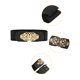 thumbnail image 2 of Cinturones elásticos de 2 piezas INSPIRE CHIC para mujeres, cinturón de hebilla de metal para vestido negro y negro-1, 2 of 7
