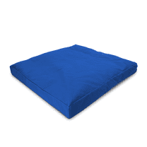 Organic Cotton 32x26" Zabuton Meditation Cushion with Natural Recycled Cotton Fill – Zen Kneeling Pad Base for Zafu Pillow – Made in USA, Cobalt Blue