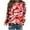 #1 Red, variant on Luxalzxs Valentines Day Shirts Women Pretty Love Heart Printed Thin Sweatshirt Fashion Casual Long Sleeve Loose Round Neck Pullover Tunic Tops
