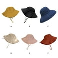 thumbnail image 2 of Minnieouse Sombrero de algodón para el sol con ala ancha para protección solar y protección contra las quemaduras solares, sombrero de pescador Sombreros amarillo METRO, 2 of 6