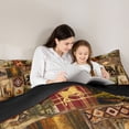 thumbnail image 5 of Feelyou 3D Bear Deer Bedding Comforter Set for Men, Hippie Western Aztec Twin Comforter Sets, Rustic Wildlife Hunting Reversible Bedding Set, Super Cozy Room Decor, 2-Piece, 5 of 8