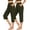 Green-a, variant on 2 Pack Women Elastic Waisted Capris Casual Lightweight High Waist Cropped Pants Summer Comfy Sweatpants