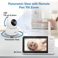 thumbnail image 3 of VTech VM924-2 Monitor remoto para bebés con zoom panorámico, inclinable y con 2 cámaras y audio, pantalla LCD de 5", transmisión de video de hasta 17 horas y batería de 31 horas para audio, visión noc, 3 of 5