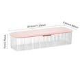 thumbnail image 4 of Matsuzay Caja de almacenamiento de cables, contenedor transparente ABS, papelería multifunción a prueba de polvo, organizador de de Almacenamiento y organización del hogar Rosado, 4 of 6