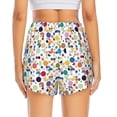 thumbnail image 2 of Lsque Colorful Spots Printed Women's Running Shorts with Liner Pockets,Elastic Quick Dry Workout Athletic Gym Yoga Shorts,Womens High Waist Shorts-X-Large, 2 of 9