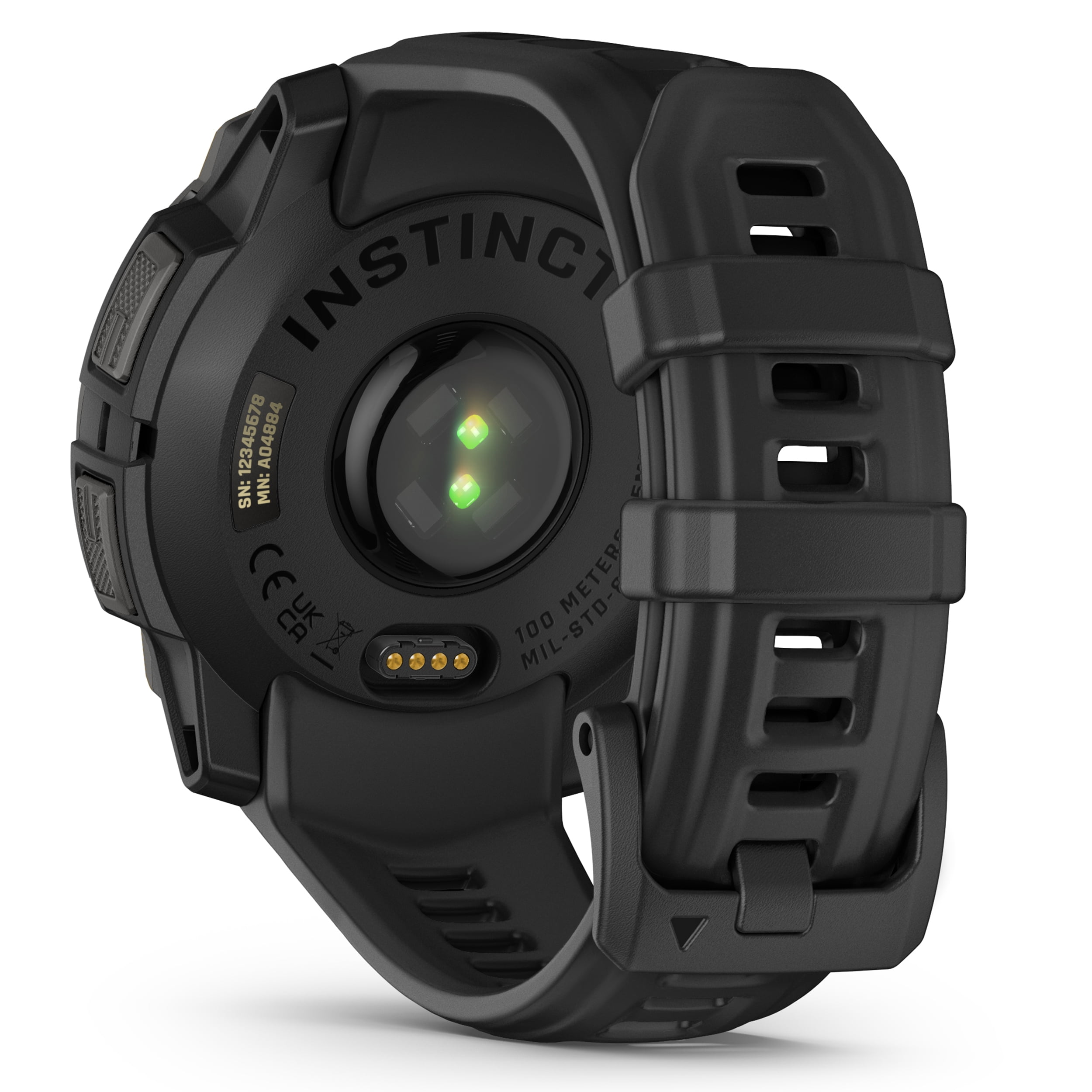 Garmin Instinct 3 45mm (Black) AMOLED Rugged Outdoor GPS Smartwatch Gift Box Bundle with PlayBetter HD Screen Protectors, Wall Adapter & Case