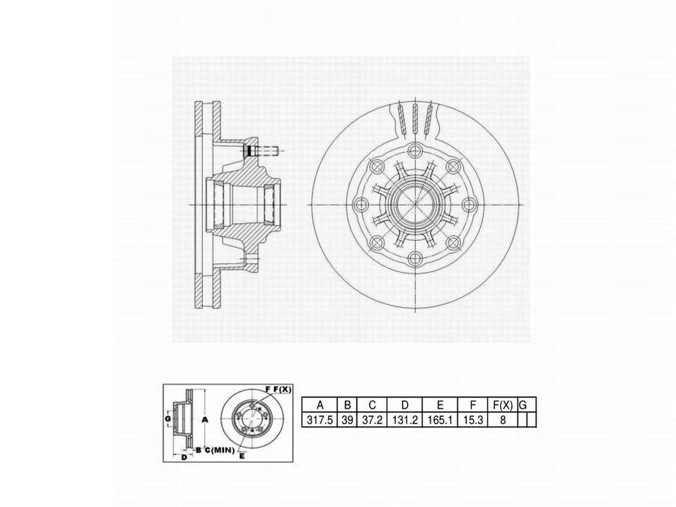 Winstop Brake Rotor and Hub Assembly, Front WS234869, Chevrolet P30 1996-1975