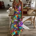 thumbnail image 4 of Mola De Panama Ocean Sleeveless Dress Women's Evening Dress Womans Clothing, 4 of 9